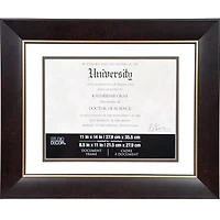 8.5" x 11" Brown & Gold Document Frame with Mat by Studio Décor®