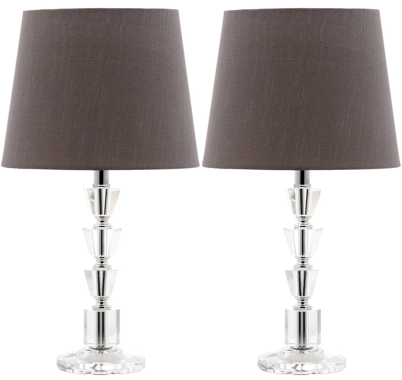 Harlow Tiered Crystal Lamp Set in