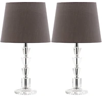 Harlow Tiered Crystal Lamp Set in