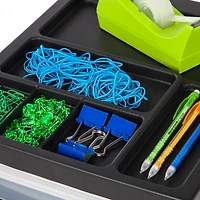 Iris® 3-Drawer Cart with Organizer Top, Black