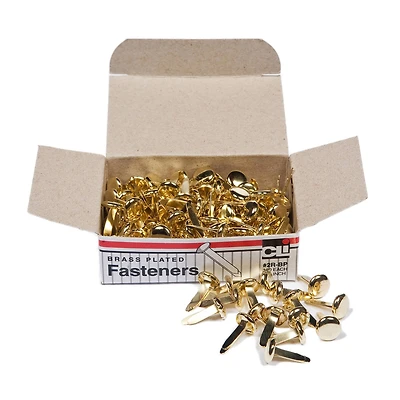 0.5" Brass Plated Paper Fasteners, 20 Boxes