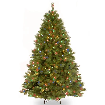 7.5 ft. Pre-Lit Winchester Pine Full Artificial Christmas Tree, Multicolor Lights