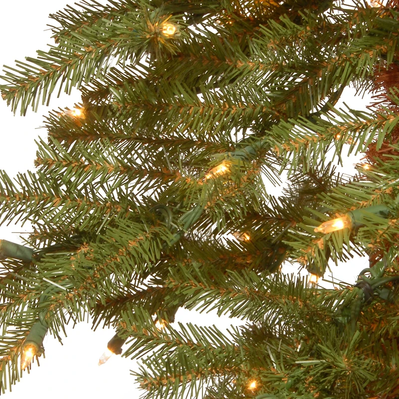 6 ft. Pre-Lit Hickory Cedar Artificial Christmas Tree, Clear Lights
