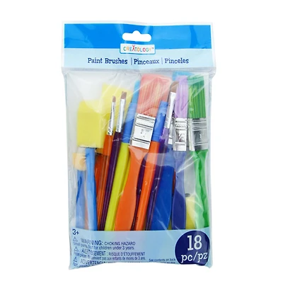 12 Packs: 18 ct. (216 total) Paint Brushes by Creatology®