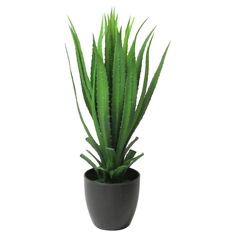 27" Tropical Spiky Leaved Artificial Potted Plant