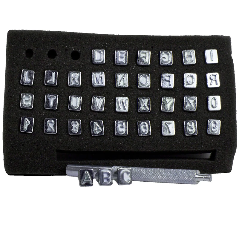 1/4" Alphabet & Number Leather Stamp Set by Make Market®