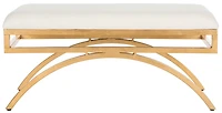 Moon Arc Bench in Light Beige & Gold