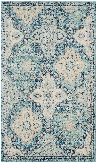 Evoke Double Border Medallion 2'-2" X 4' Area Rug