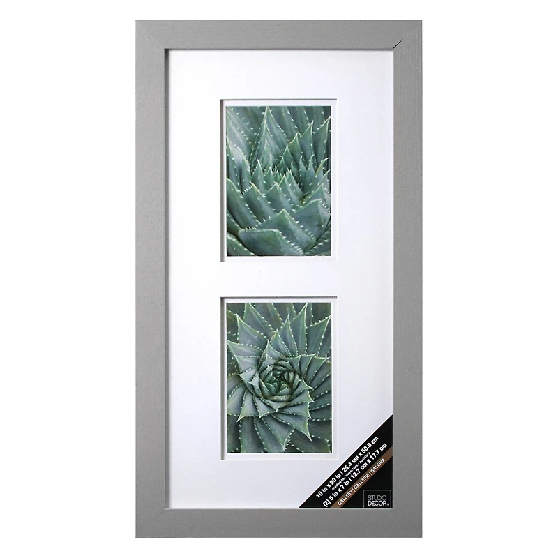 Gallery 2 Opening Gray Frame with Double Mat by Studio Décor®