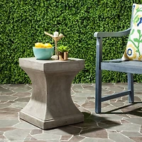 Curby Concrete Stool in Dark Grey