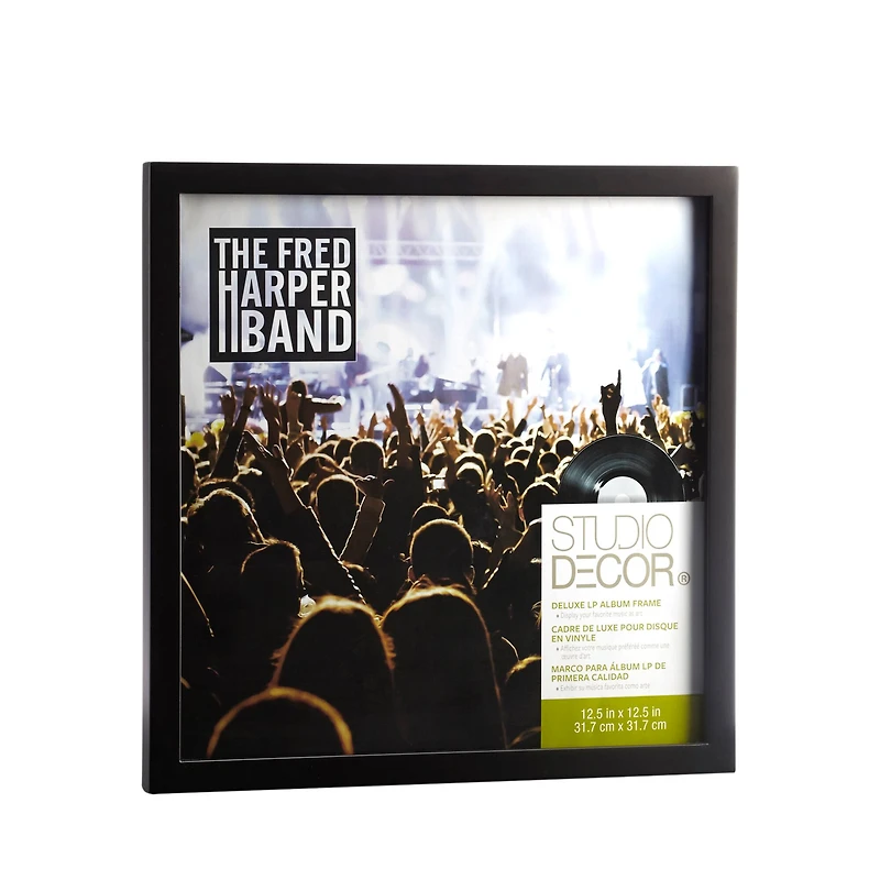 12.5" x 12.5" Black Deluxe LP Album Frame by Studio Décor®