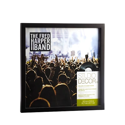 12.5" x 12.5" Black Deluxe LP Album Frame by Studio Décor®