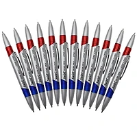 J.R. Moon Pencil Co. Swirl Ink Pens, Red/Blue Combo, 12 Pack
