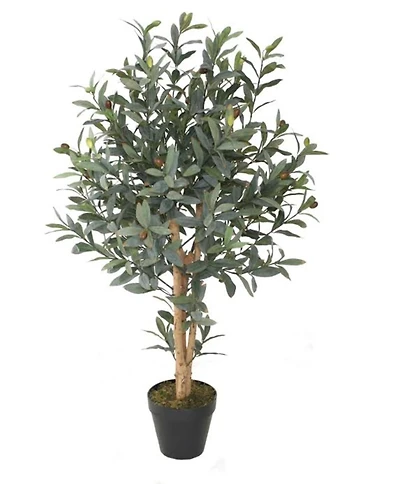 38.75" Potted Artificial Brown & Green Olive Tree