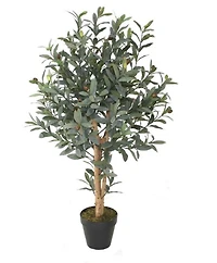 38.75" Potted Artificial Brown & Green Olive Tree