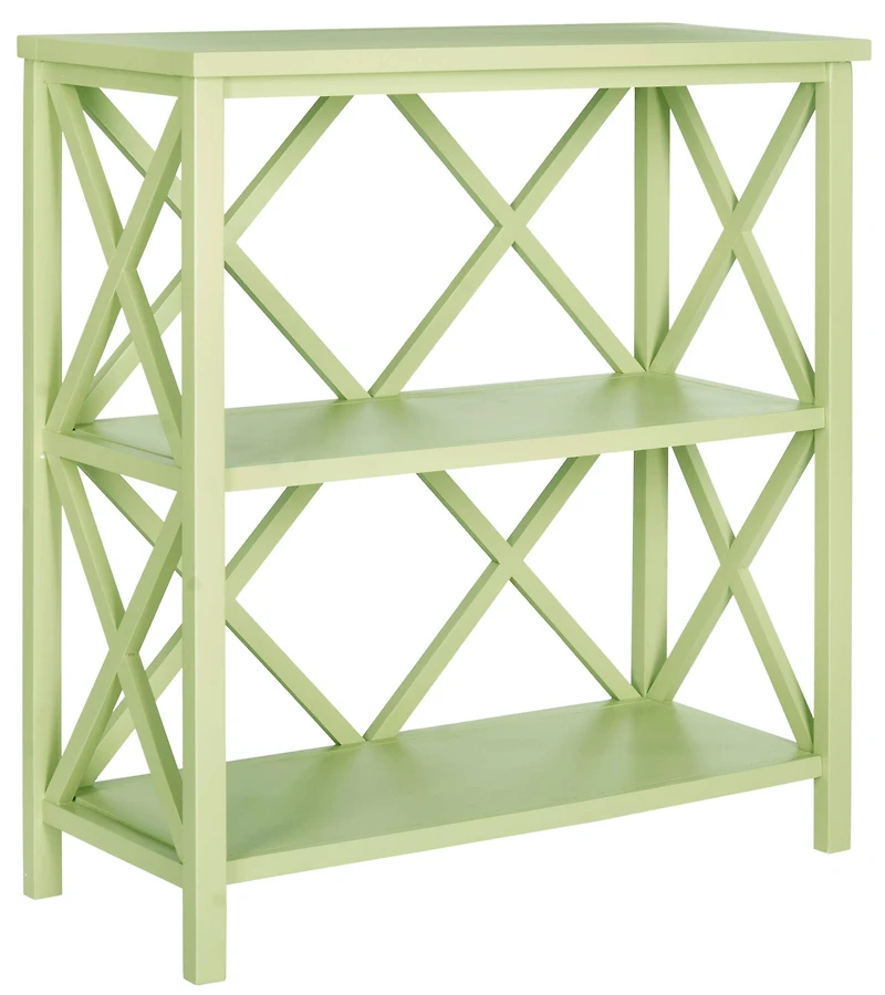 Liam Open Bookcase in Avocado Green