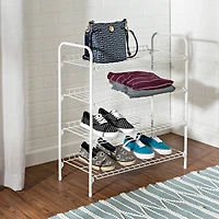 Honey Can Do White 4-Tier Accessory Shelf