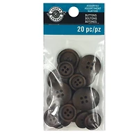 Favorite Findings Dark Wood Buttons By Loops & Threads®