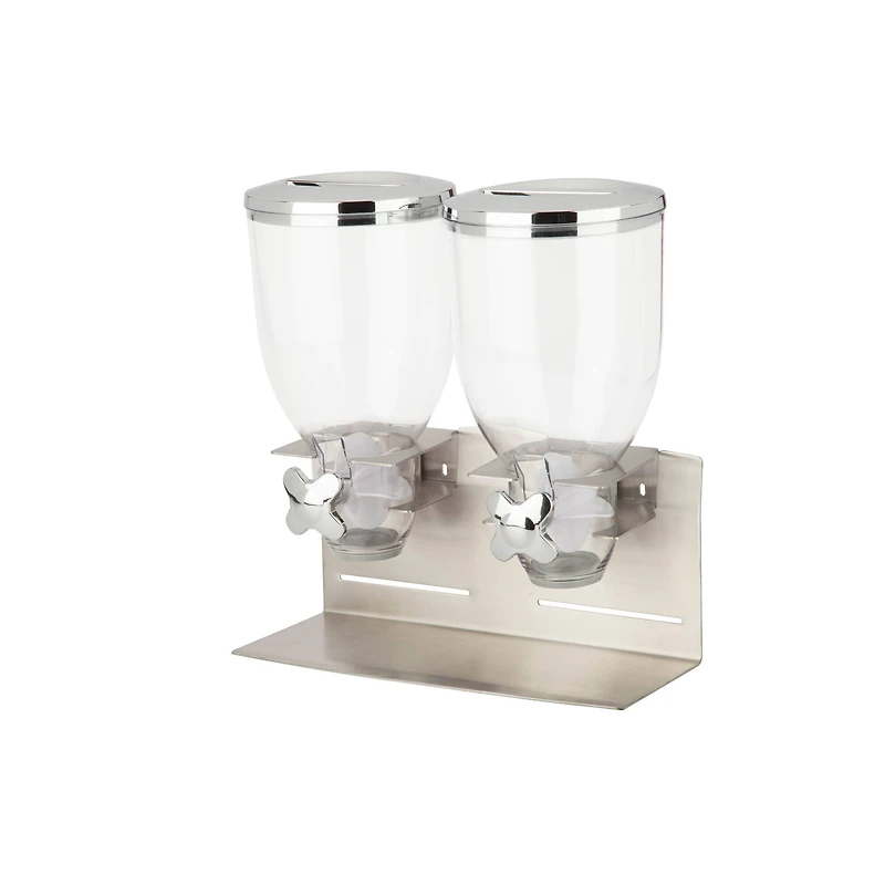 Honey Can Do Silver Designer Edition Double Dry Food Dispenser