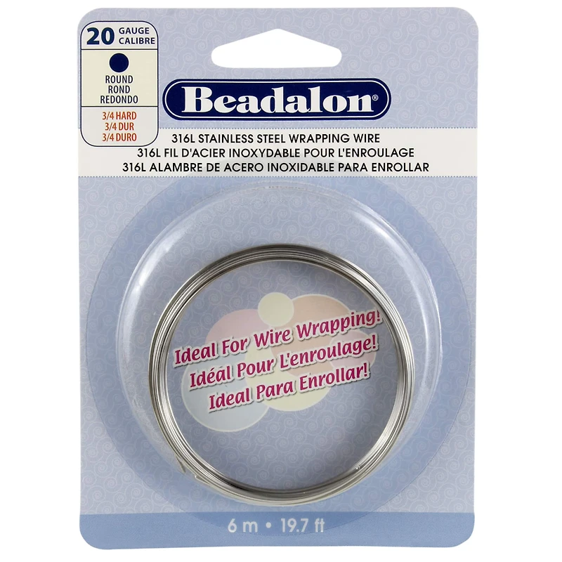 Beadalon® 20 Gauge Round 316L Stainless Steel Wrapping Wire