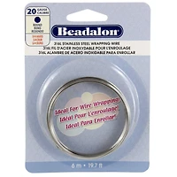 Beadalon® 20 Gauge Round 316L Stainless Steel Wrapping Wire