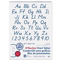 Pacon® D'Nealian® White Manuscript Chart Tablet, 24" x 32", 25 Sheets