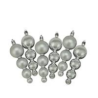 6ct Shiny & Matte 5.75" Finial Shatterproof Ornaments