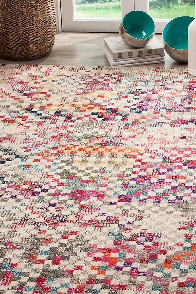 Monaco Checked 3' X 5' Area Rug