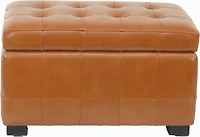 Manhattan Small Storage Ottoman in Saddle
