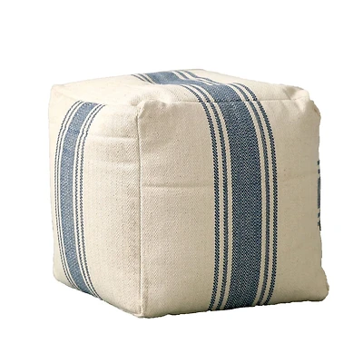 Hello Honey® 16" Blue Stripe Pouf