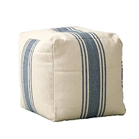 Hello Honey® 16" Blue Stripe Pouf