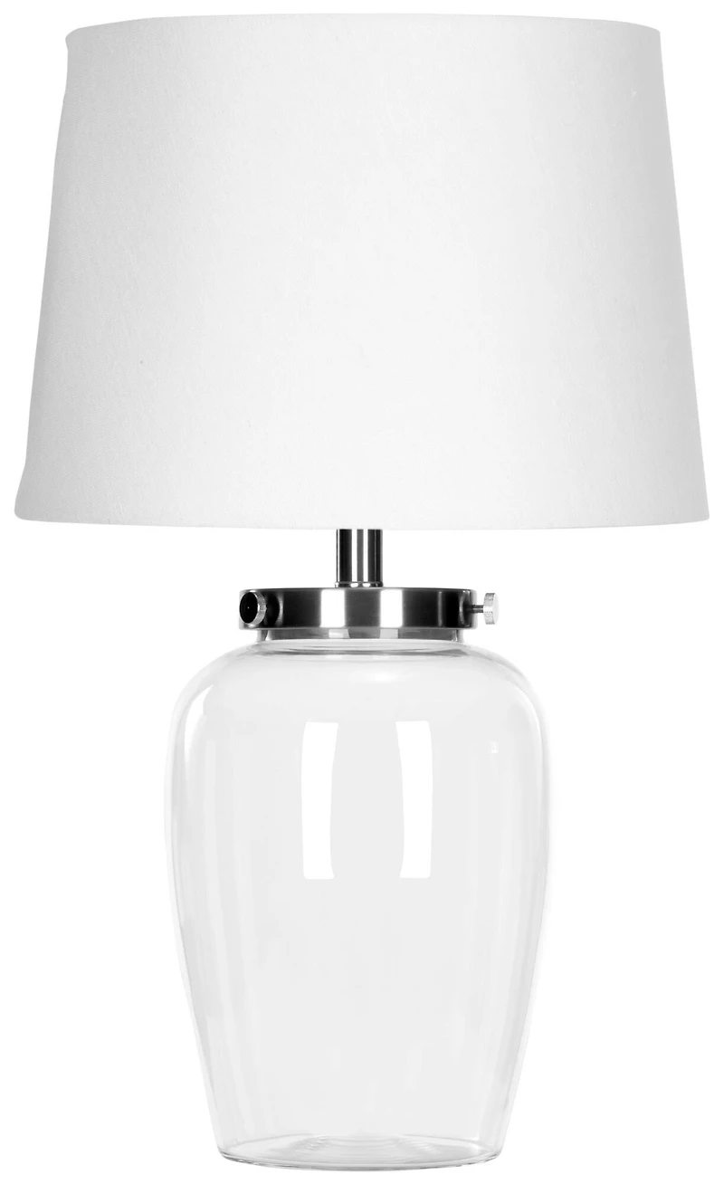 Evan Clear Glass Table Lamp in Glass
