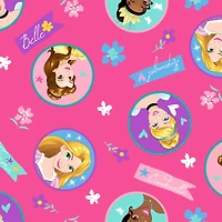 Disney® Pink Princess Badge Quilting Cotton Fabric