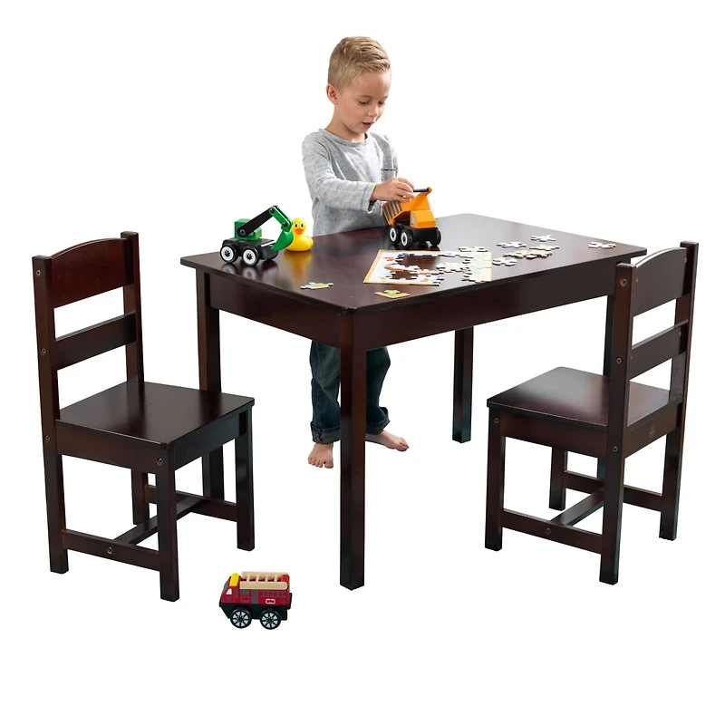 KidKraft Espresso Rectangle Table & 2 Chair Set