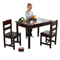 KidKraft Espresso Rectangle Table & 2 Chair Set