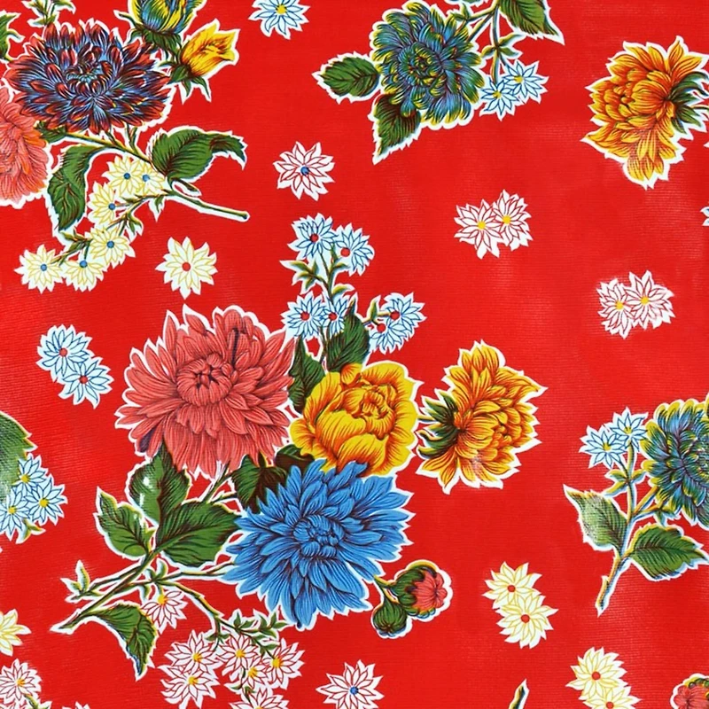 Red Mums Oilcloth