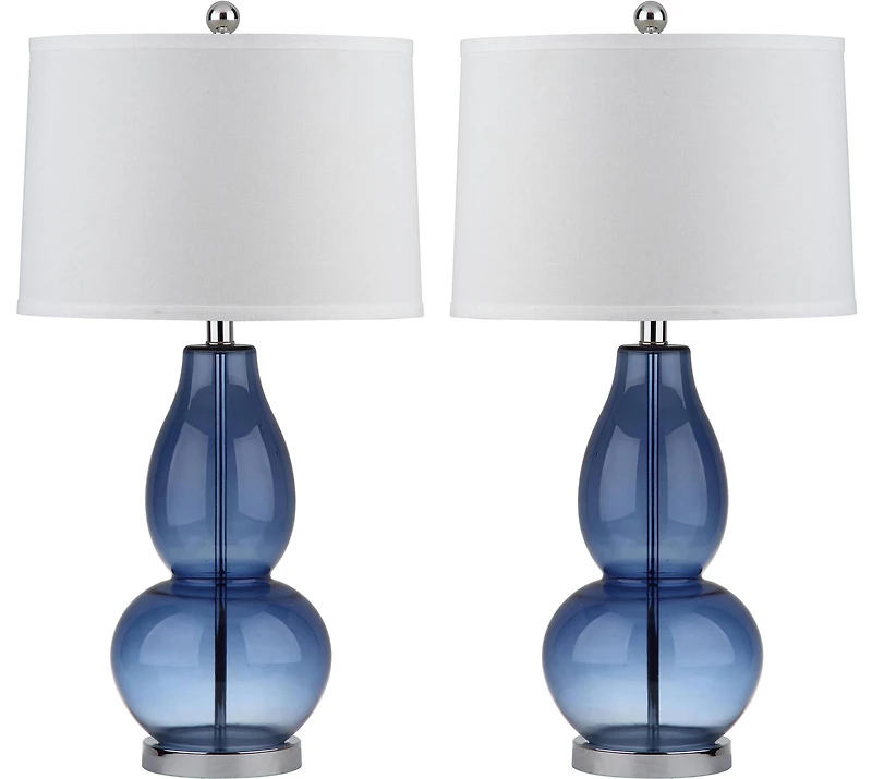 Mercurio Double Gourd Lamp Set in Blue