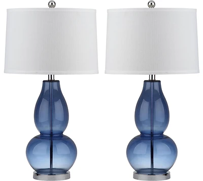 Mercurio Double Gourd Lamp Set in Blue