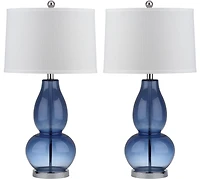 Mercurio Double Gourd Lamp Set in Blue