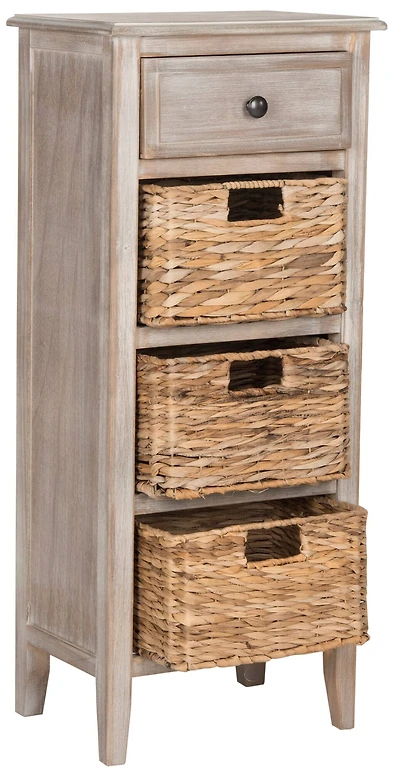 Michaela Drawer Side Table in Vintage White