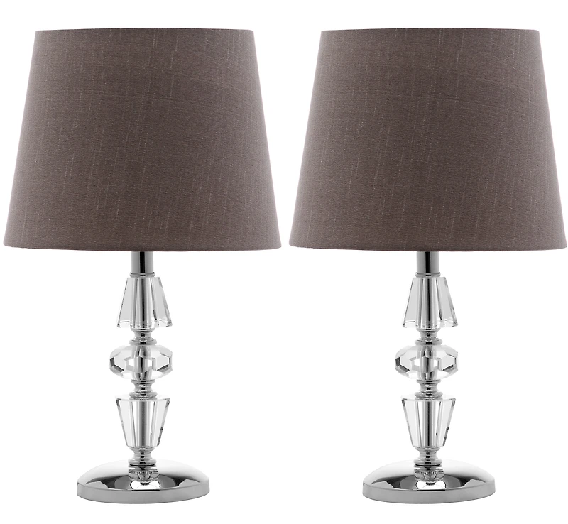 Crescendo Tiered Crystal Lamp Set in