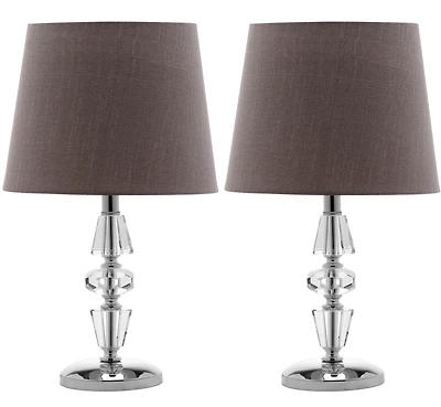 Crescendo Tiered Crystal Lamp Set in