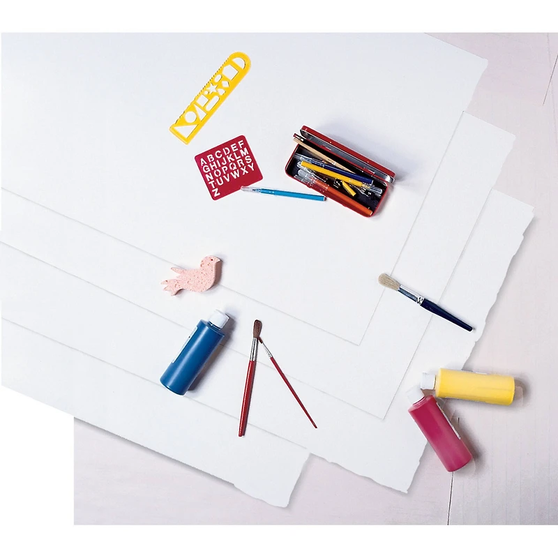 Pacon® 22" x 28" Pearl White Railroad Poster Board, 100 Count