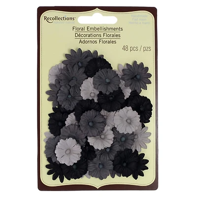 12 Packs: 48 ct. (572 total) Black Button Daisy Embellishments by Recollections™