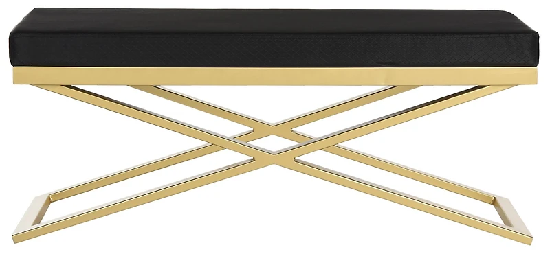 Acra Bench in Black & Gold