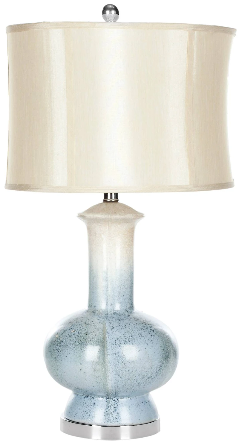 Leona Ceramic Table Lamp in Cream & Blue