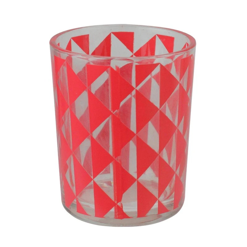 2.5" Basic Luxury Strawberry Margarita Triangles Glass Tea Light Candle Holder