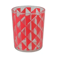 2.5" Basic Luxury Strawberry Margarita Triangles Glass Tea Light Candle Holder