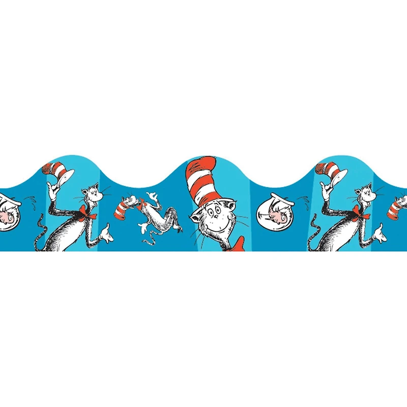 Eureka® Deco Trim® Cat in the Hat™ Blue Borders, 222ft.
