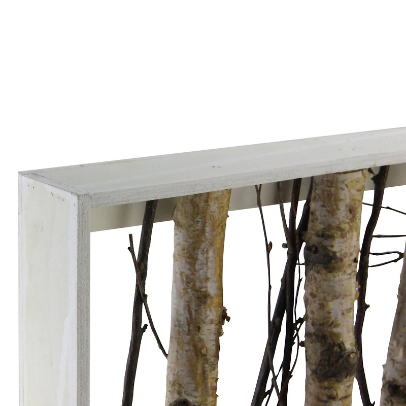 17.75" Mixed Branches in Rustic Wood Frame